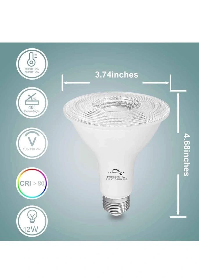 PAR30 LED Bulb 3000K Warm White Flood Light Long Neck Dimmable 1 - photo 4