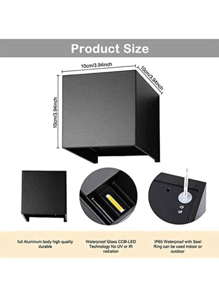 12W LED Wall Lamp - Indoor/Outdoor, Waterproof IP65 - photo 2
