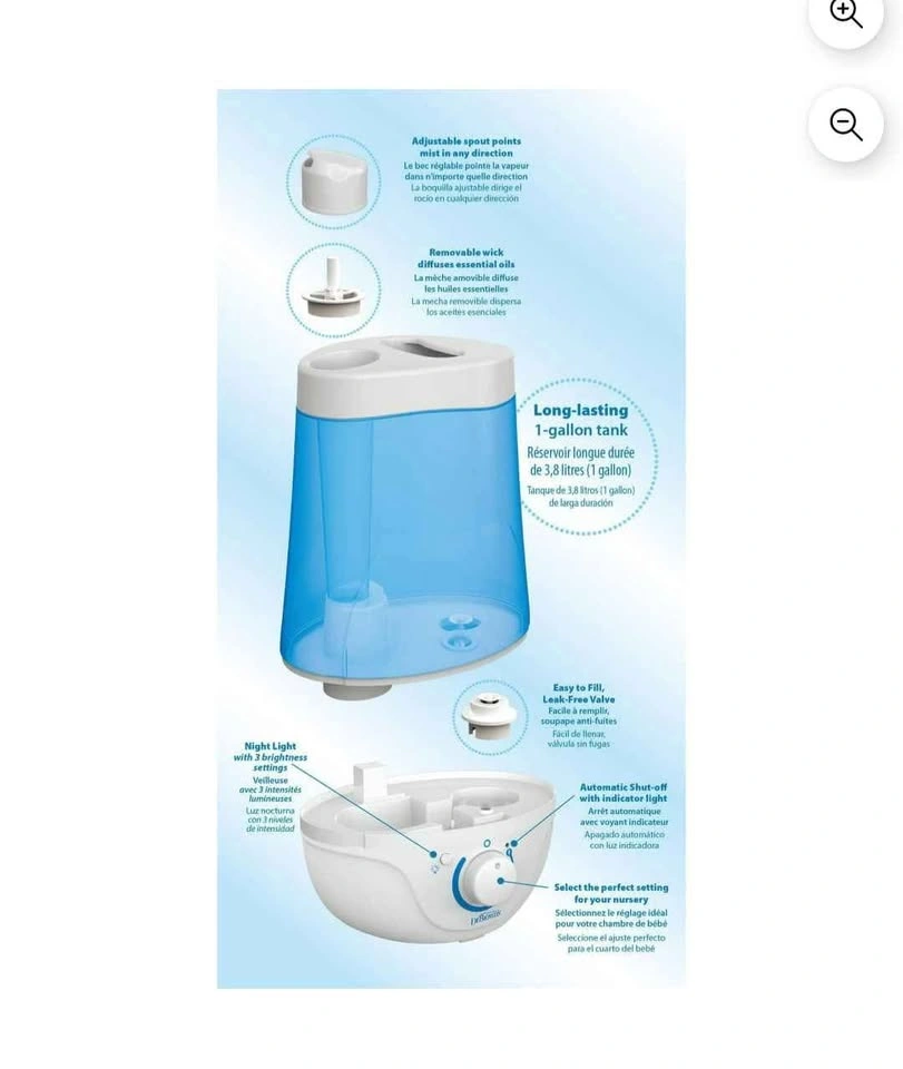 Dr. Brown's Ultrasonic Cool Mist Humidifier w/ Nightlight - photo 2