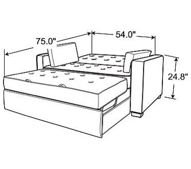 Grey Sleeper Sofa - Full Sized Bed - photo 5