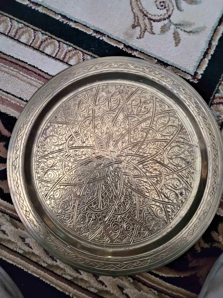 Decorative Brass Serving Tray