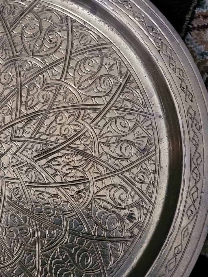 Decorative Brass Serving Tray - photo 2