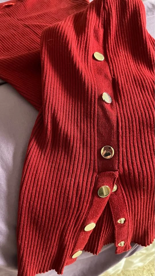 Guess Women’s Red Knit Dress Medium - photo 3