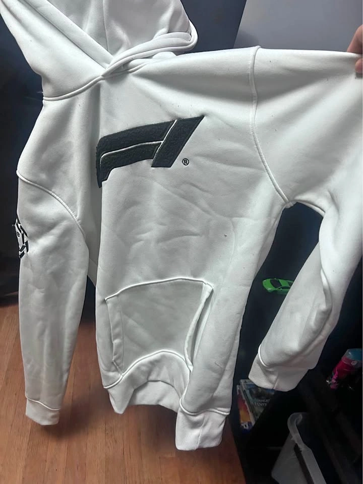 White F1 sweater