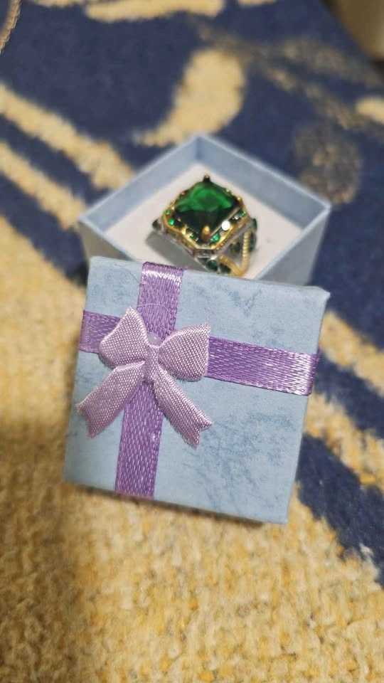 Mens Green Stone Ring - photo 5