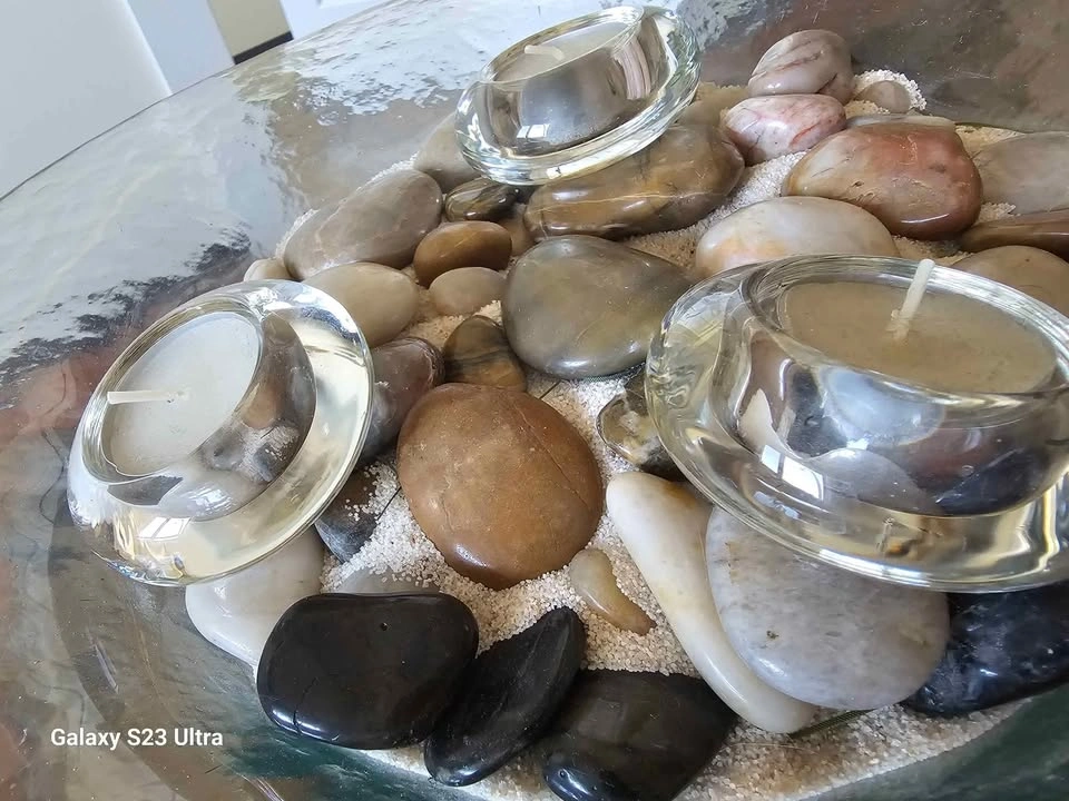 Large Textured Glass Pedestal Bowl - photo 5