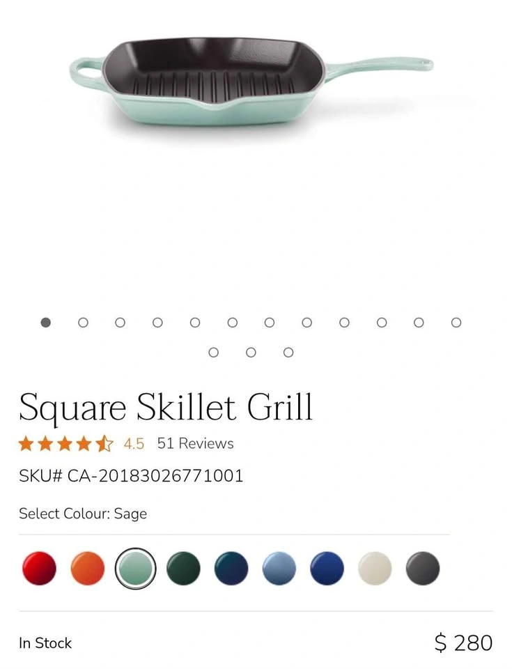 LE CREUSET *RETIRED RARE* SOLEIL YELLOW GRILL PAN - photo 4