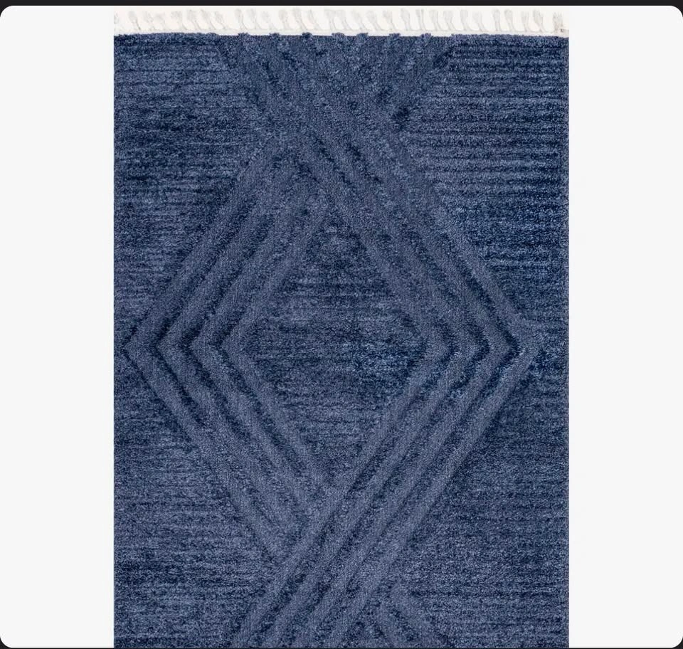 Brand new area rug, blue, 5x8 - photo 3