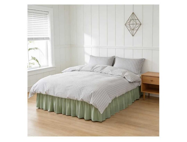 Rimela Sage Green Queen Bed Skirt