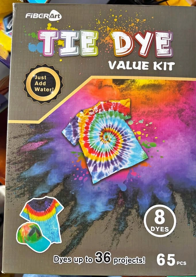FiberArt Tie Dye Value Kit - 8 Dyes 65 Pcs Set