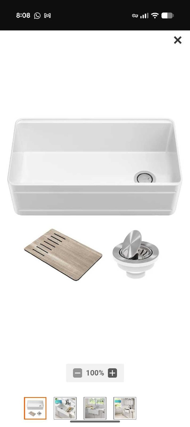 Kraus Turino Ceramic Kitchen Sink, Reversible! - photo 2