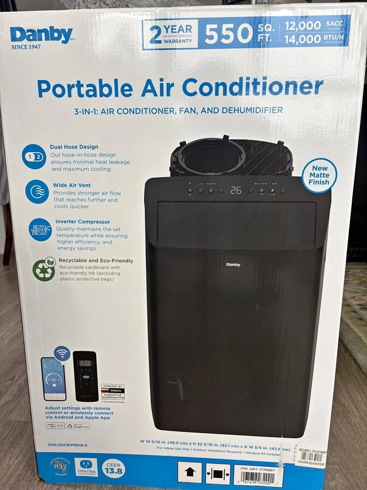 Danby Portable Air Conditioner - 14,000 BTU (One Season Use)