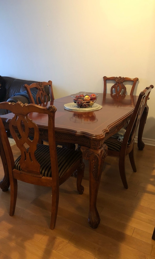 Formal Dining Table with 2 Head Chairs
