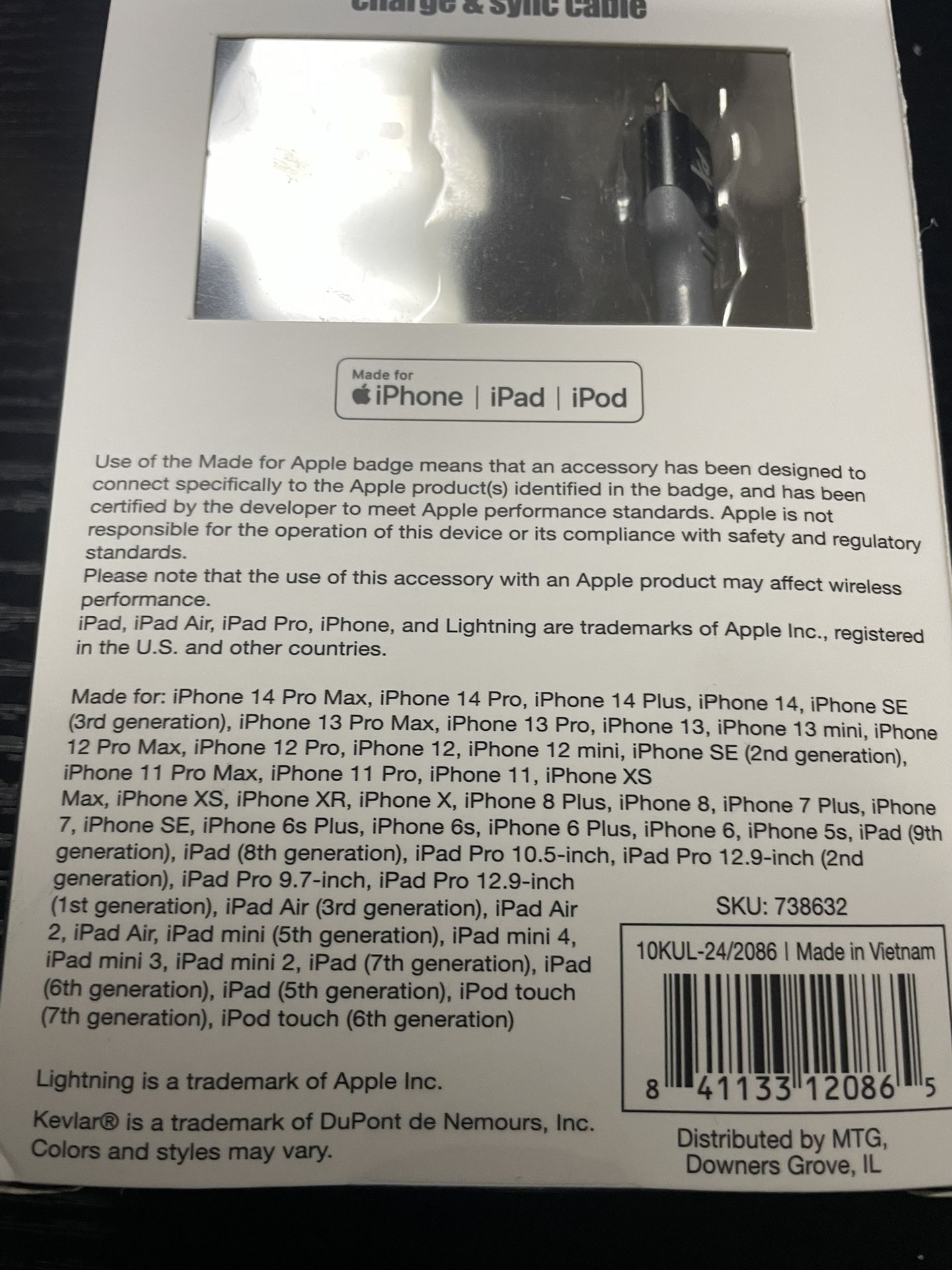 Powerxcel USB-A to Lightning Cable - 10 Ft Fast Charge - photo 4