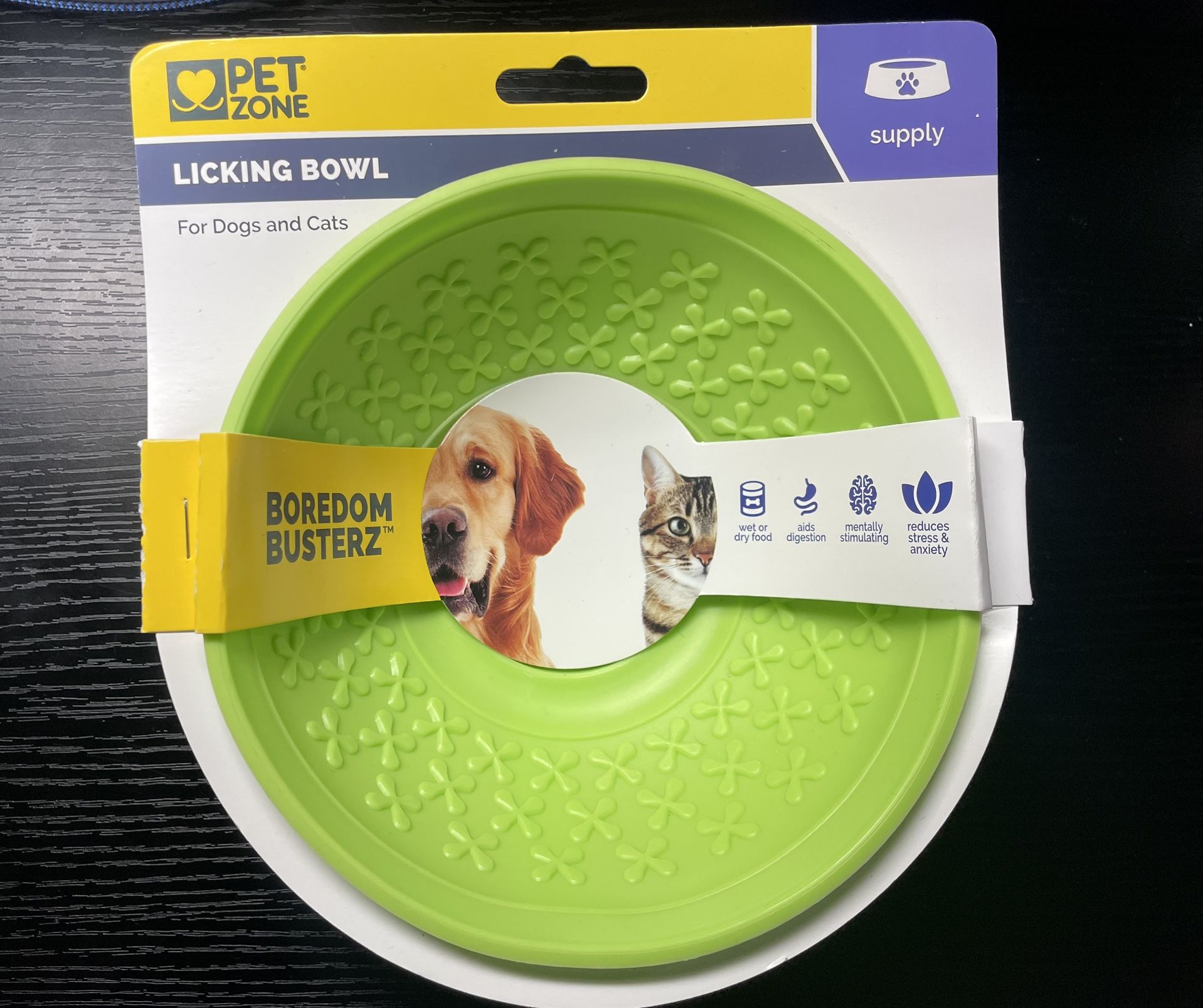 NEW - Pet Zone Boredom Bowl Licking Bowl For Cats And Dogs