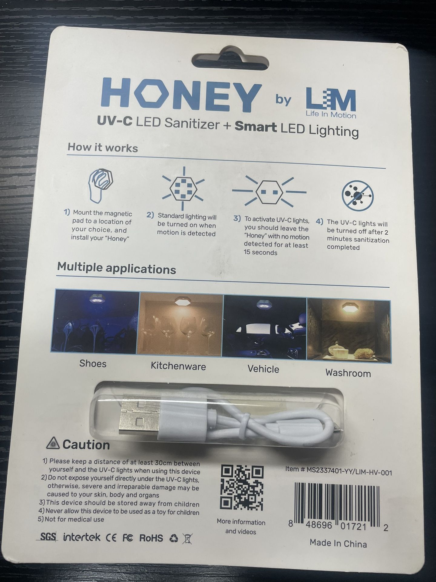 Life In Motion Honey UV-C LED Sanitizer + Smart Light - photo 5