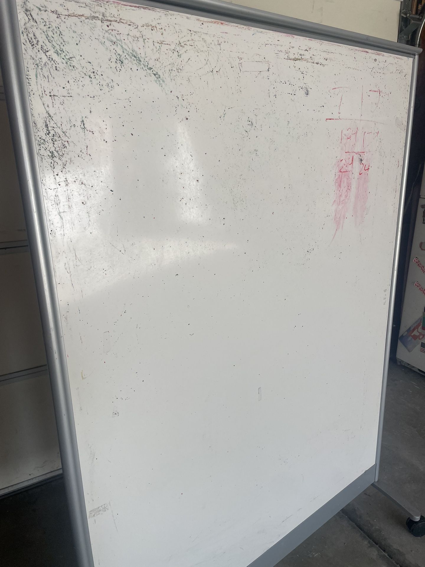Steelcase 2 Sided Standing Whiteboard With Wheels - photo 3