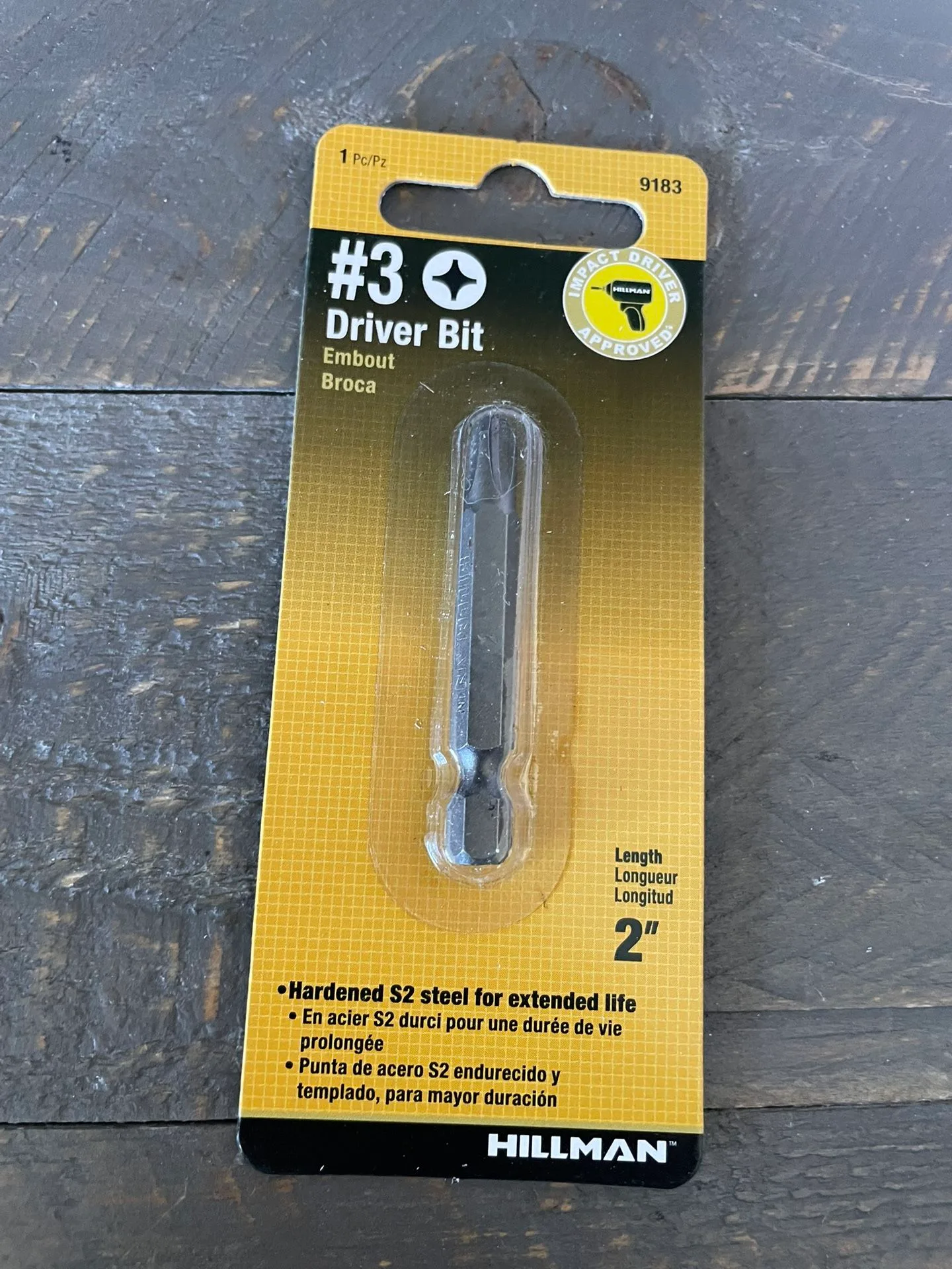 Hillman 2 Inch #3 Driver Bit - Set Of 3 - photo 2