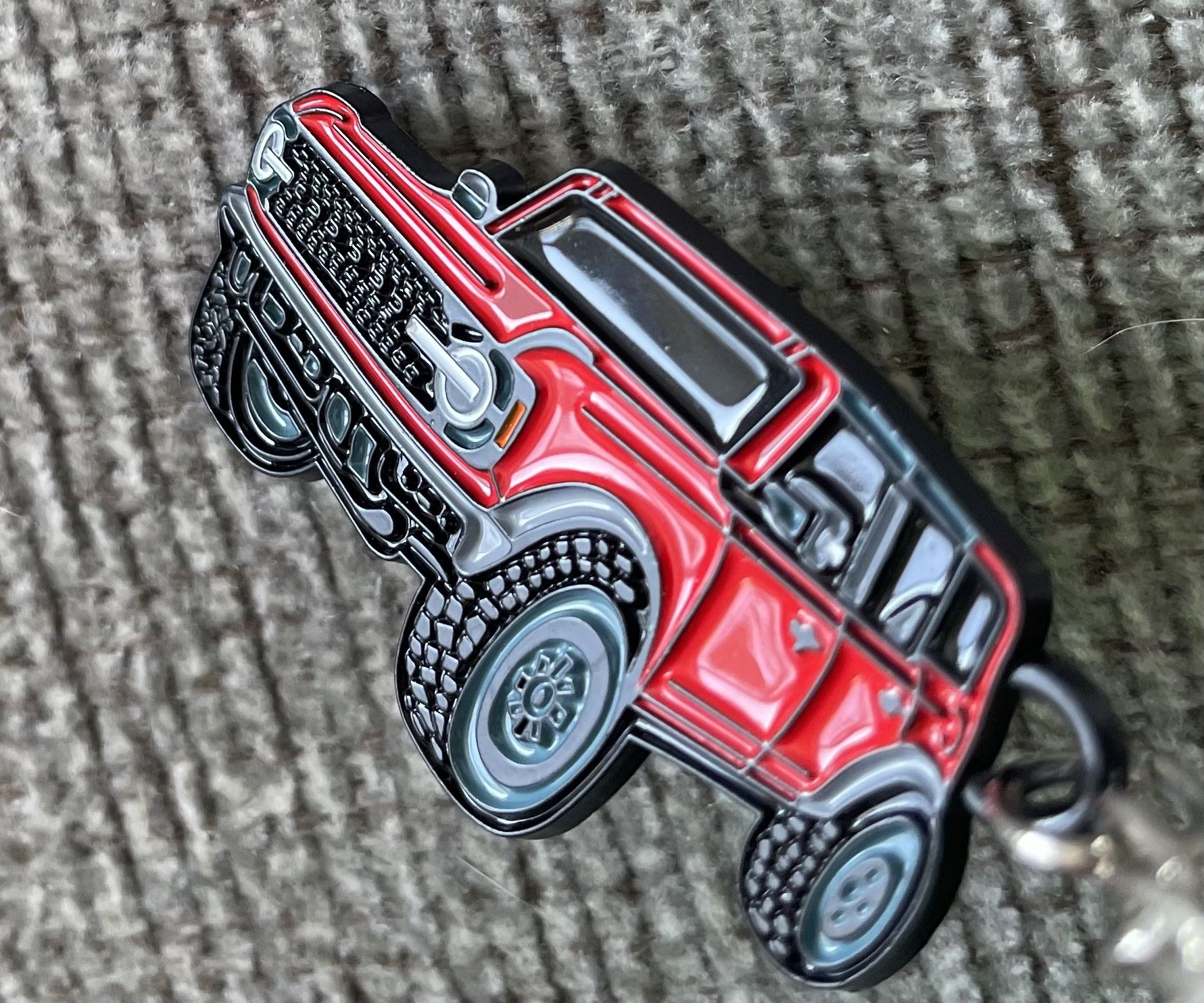 NEW - Metal Keychain For Ford Bronco - Red - photo 4