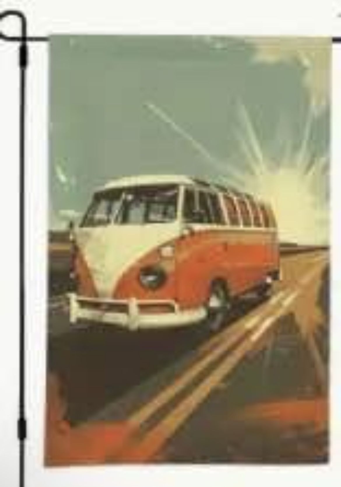 VW Bus Van Double Sided Garden Flag