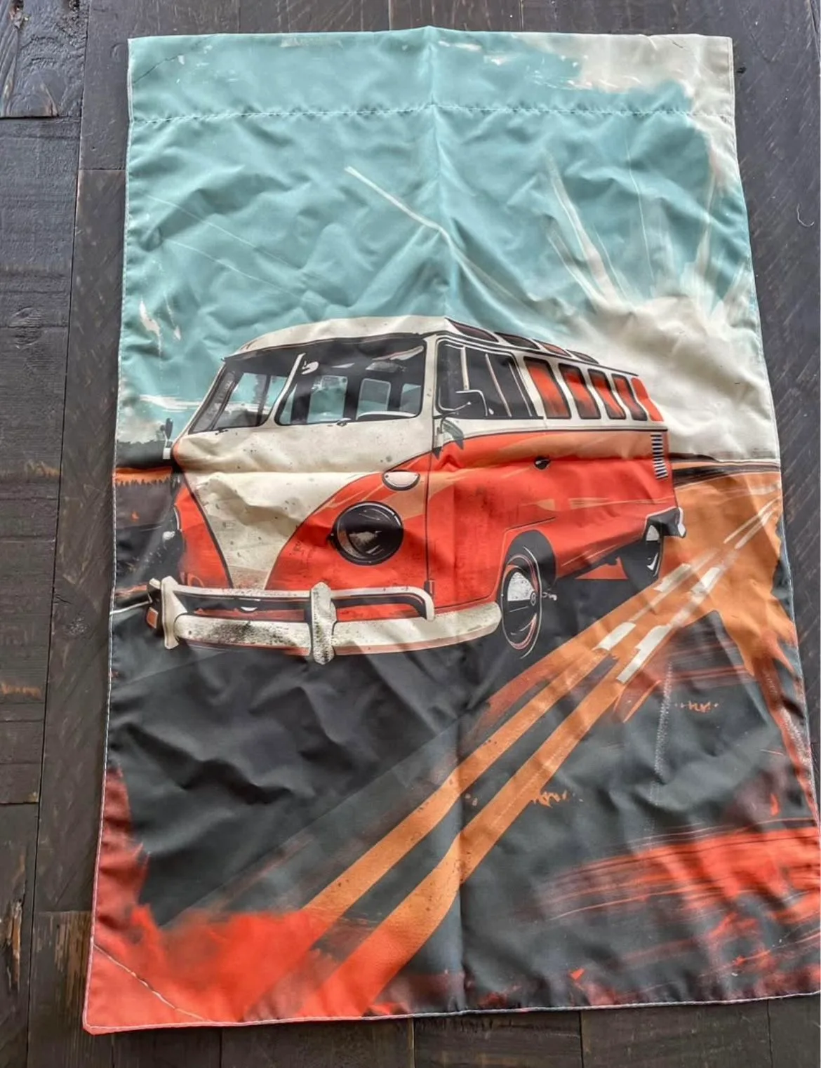 VW Bus Van Double Sided Garden Flag - photo 3