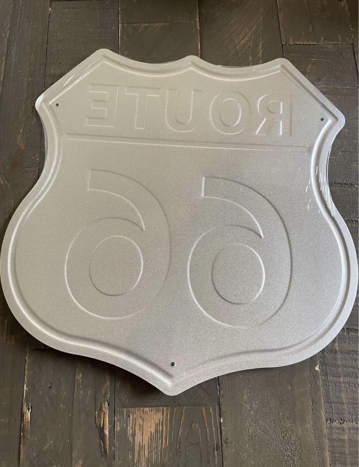 NEW - Hanging Tin Polygon Route 66 Metal Sign - photo 5