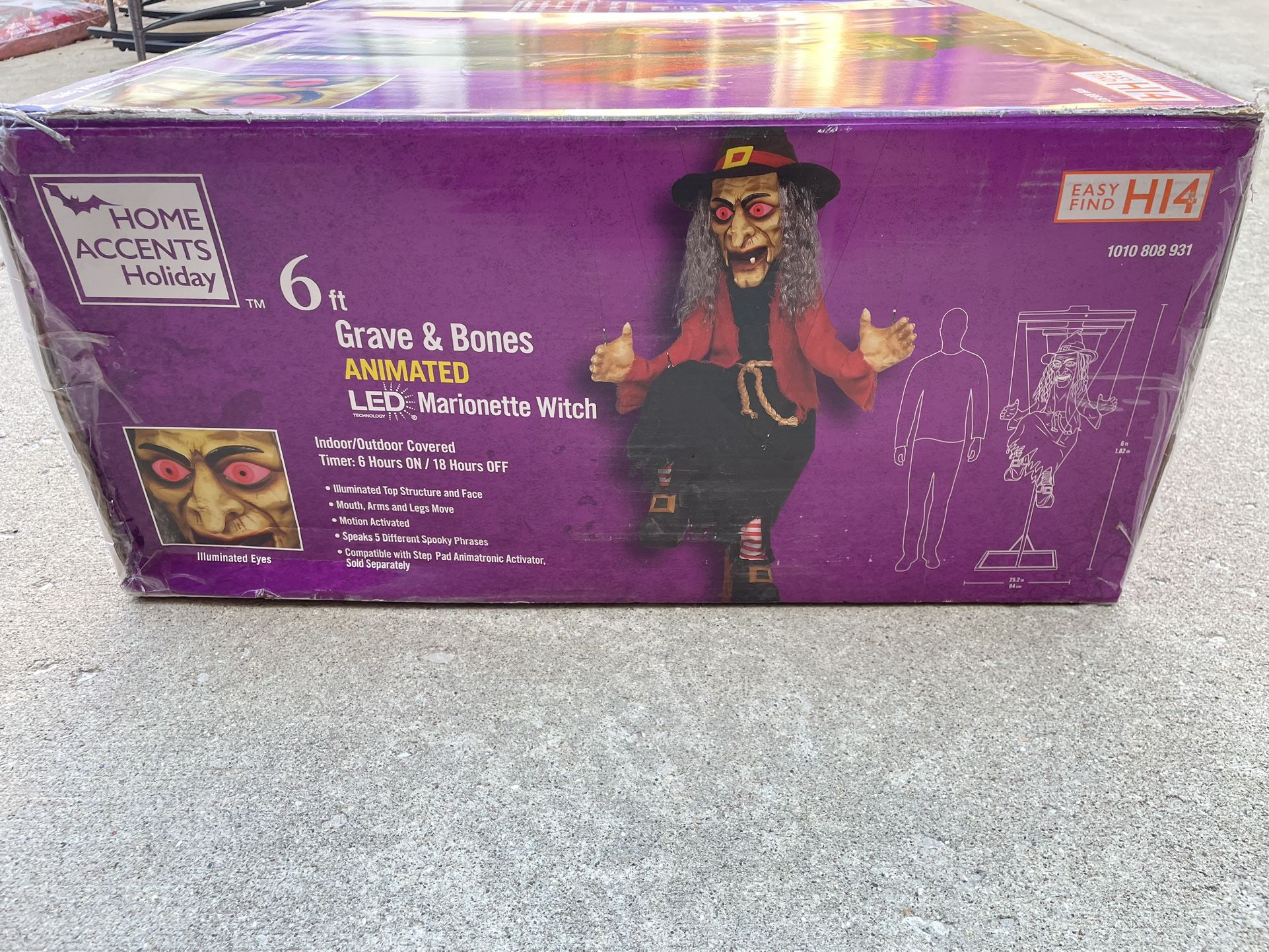 Halloween Animatronic 6' Marionette Witch Puppet Prop Animated - photo 4