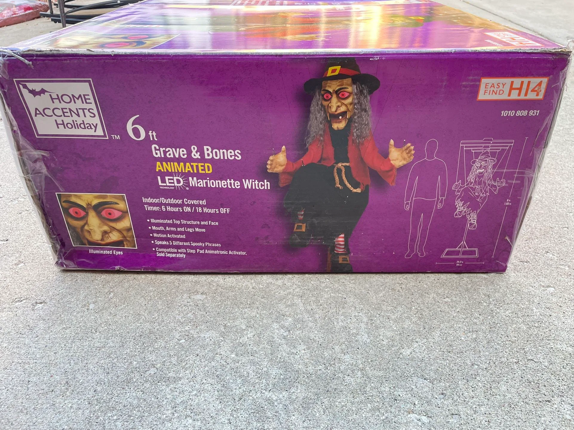 Halloween Animatronic 6' Marionette Witch Puppet Prop Animated - photo 4