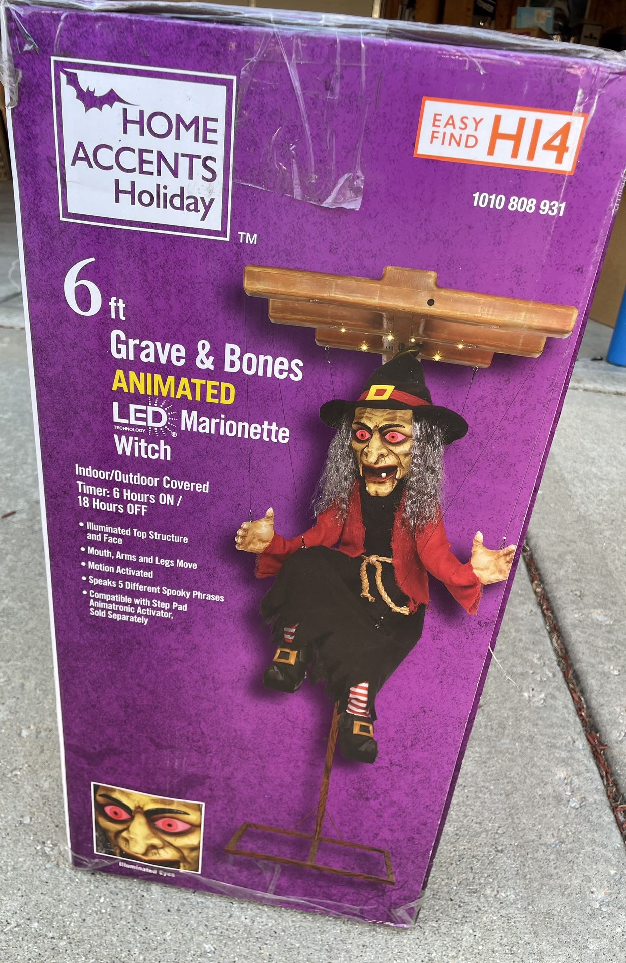 Halloween Animatronic 6' Marionette Witch Puppet Prop Animated - photo 5