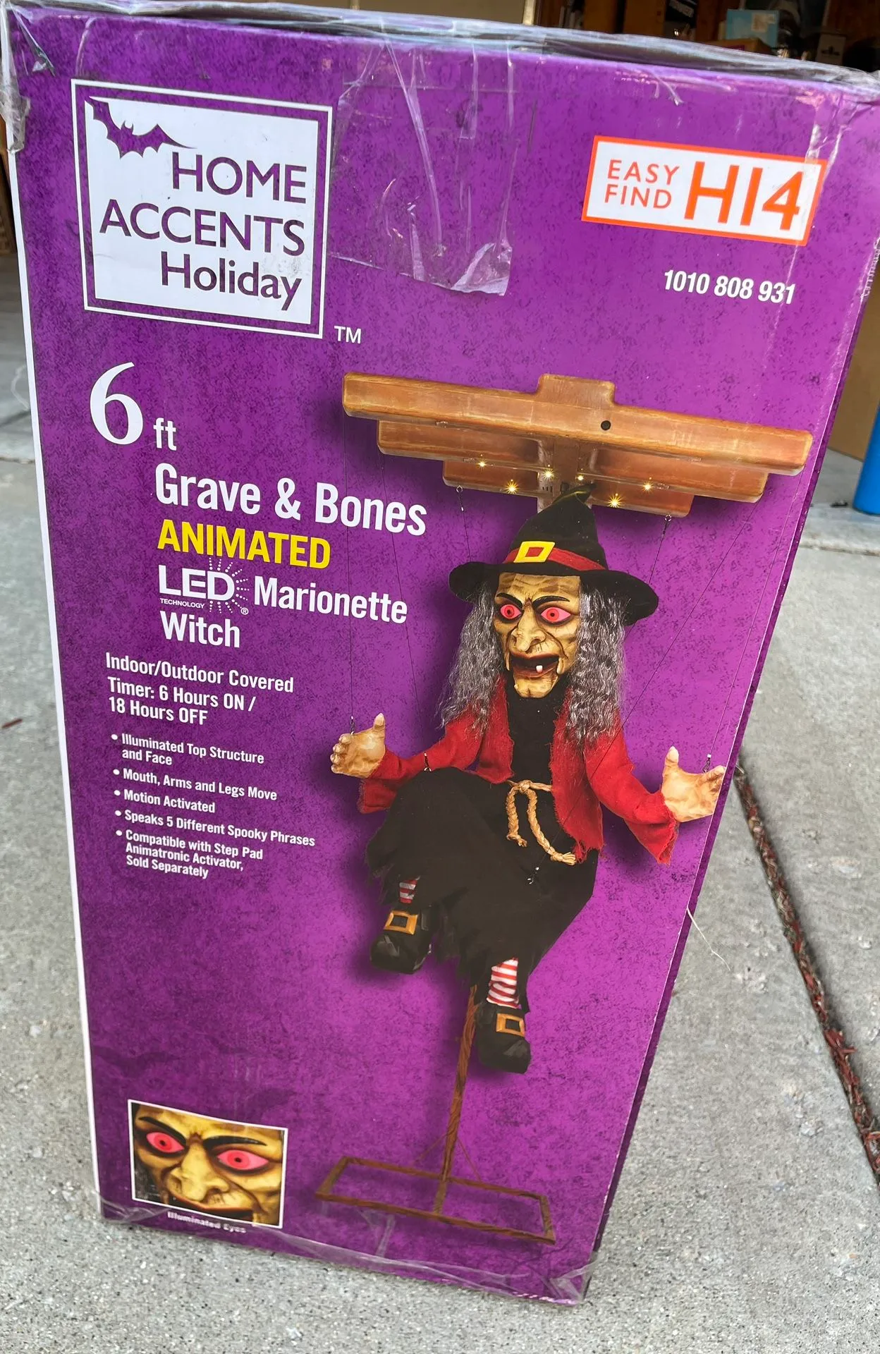 Halloween Animatronic 6' Marionette Witch Puppet Prop Animated - photo 5