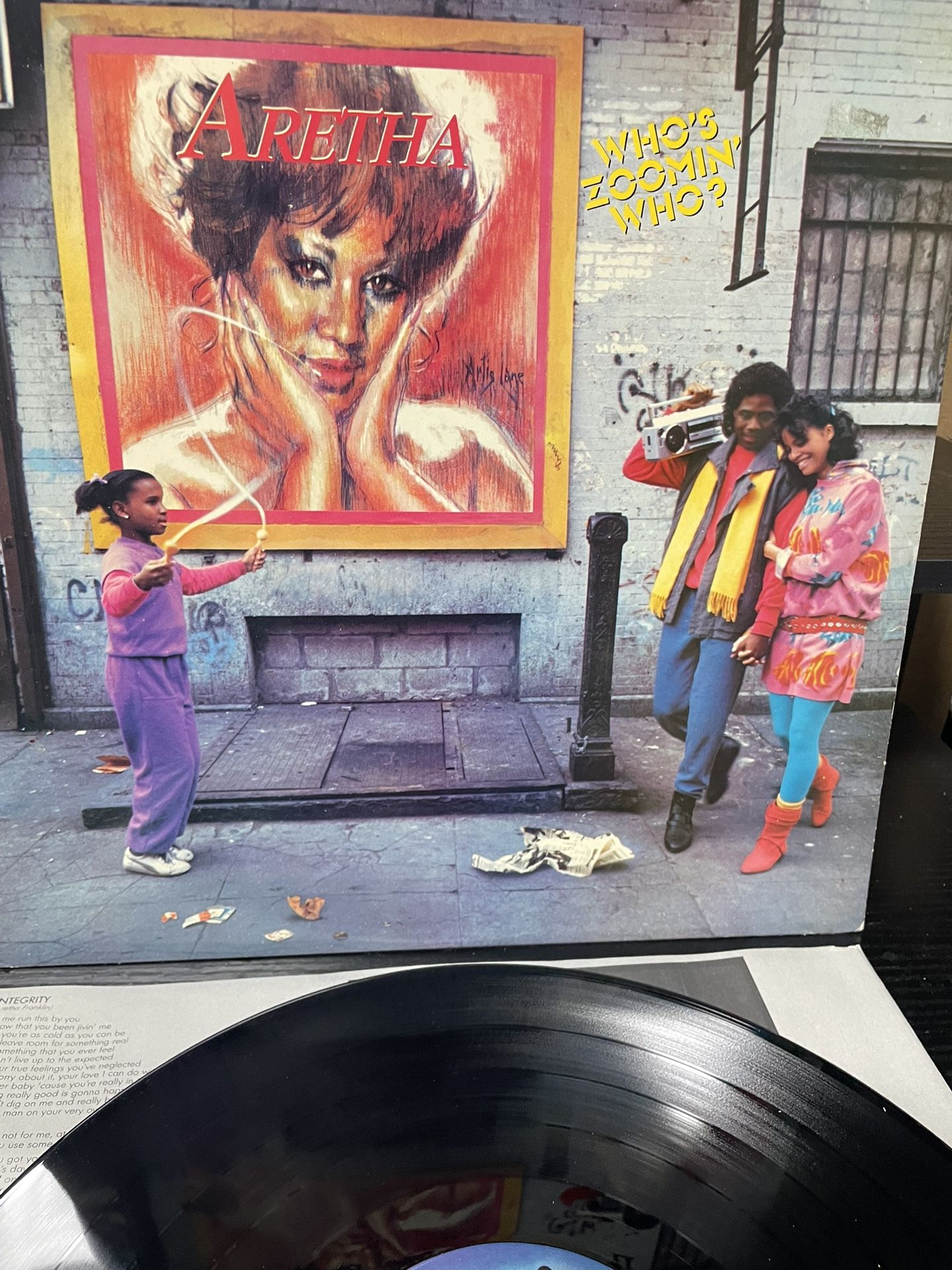 Vintage - Aretha Franklin - Who’s Zoomin’ Who? Vinyl Record LP - photo 2
