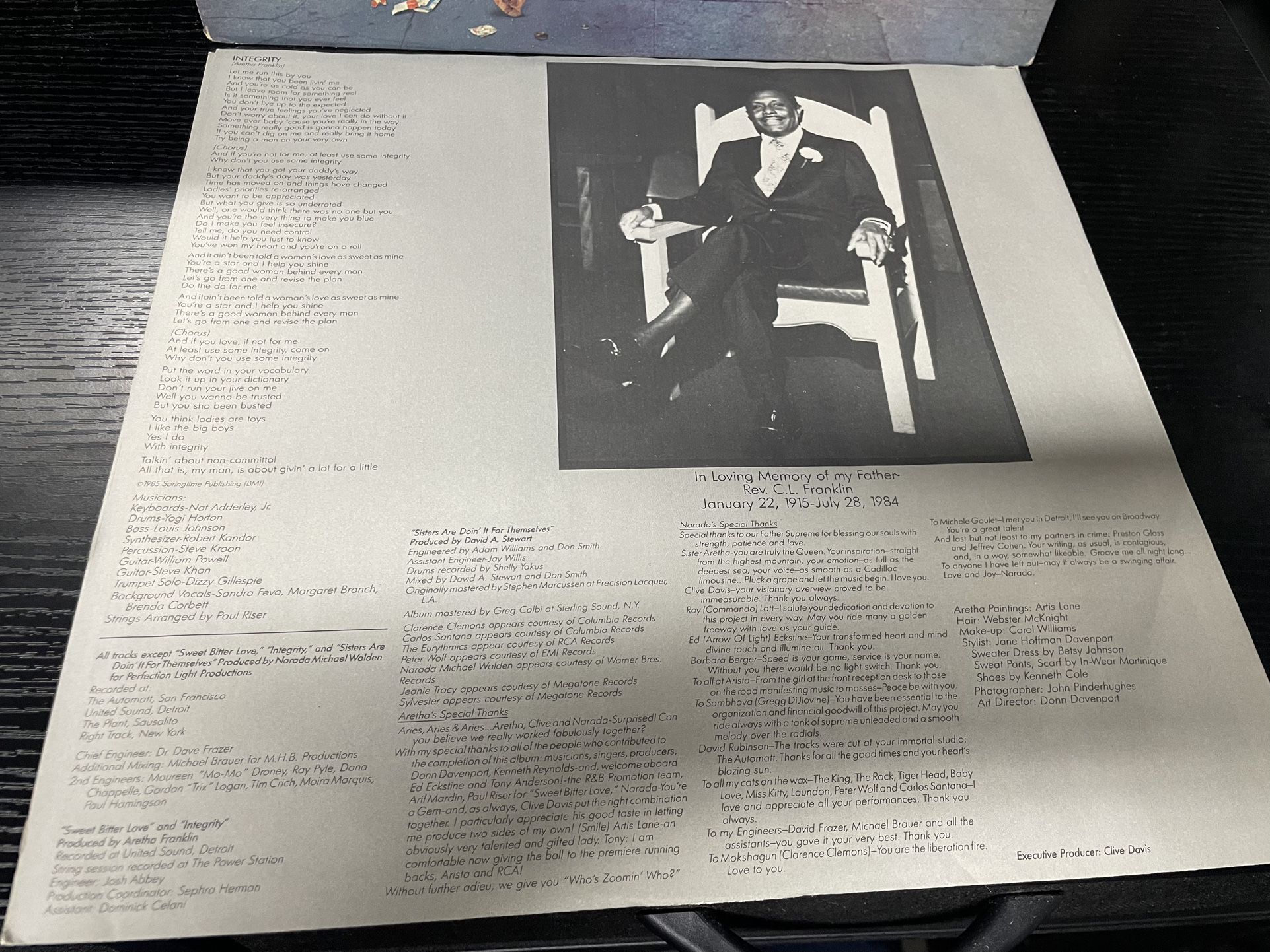 Vintage - Aretha Franklin - Who’s Zoomin’ Who? Vinyl Record LP - photo 5