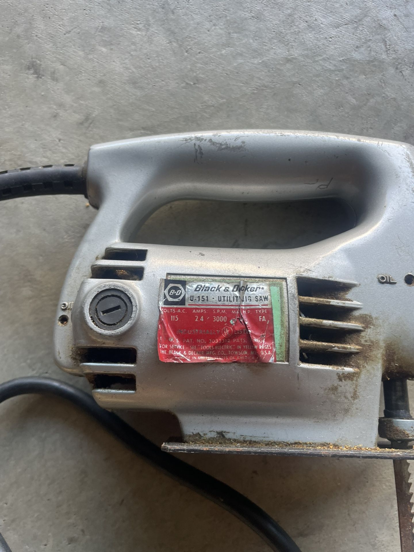 Vintage Black & Decker U-151 Electric Jigsaw - Works - photo 2