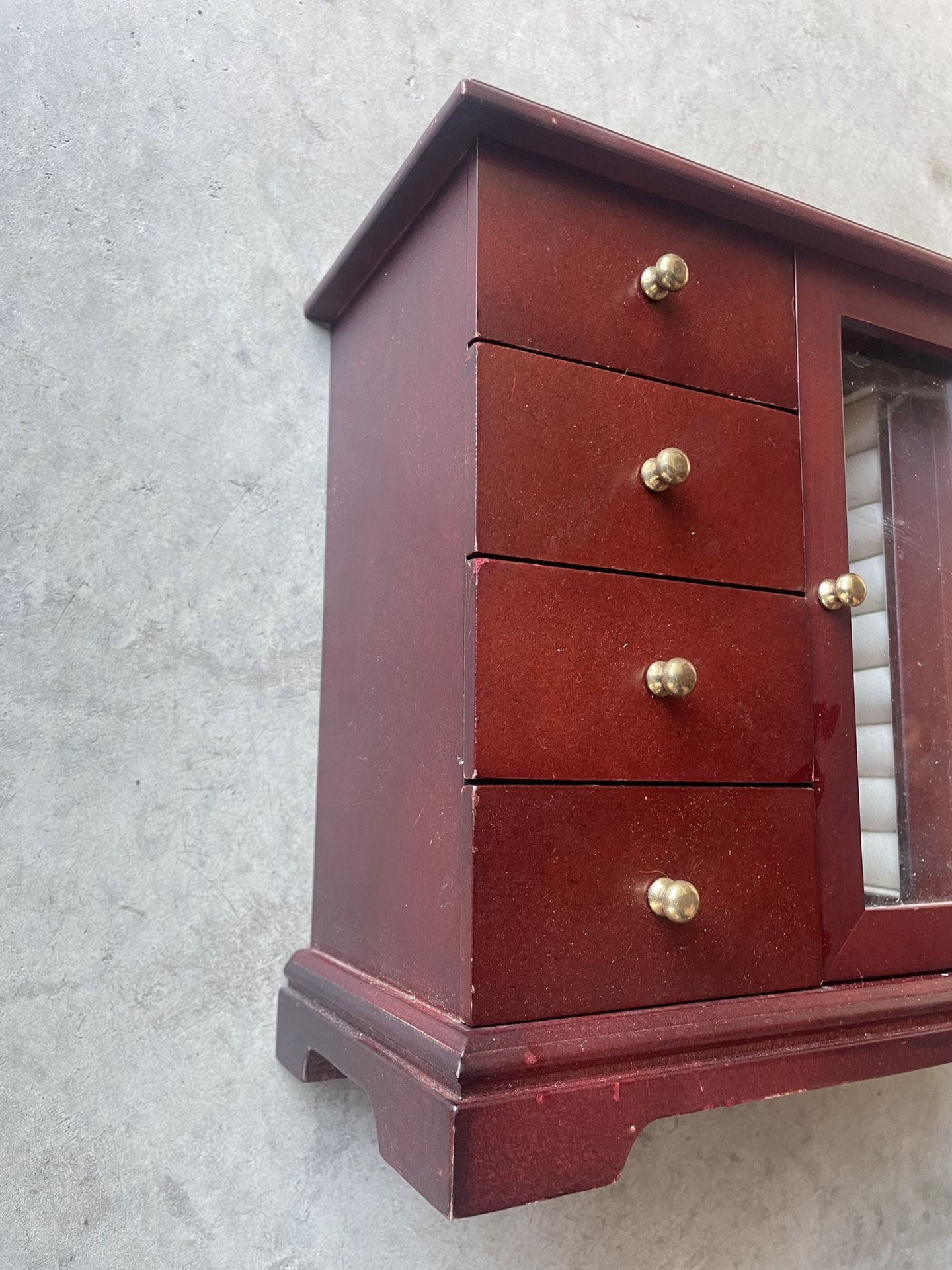 Jewelry Organizer - Cherry Wood Finish, Drawers, Necklace & Ring - photo 2
