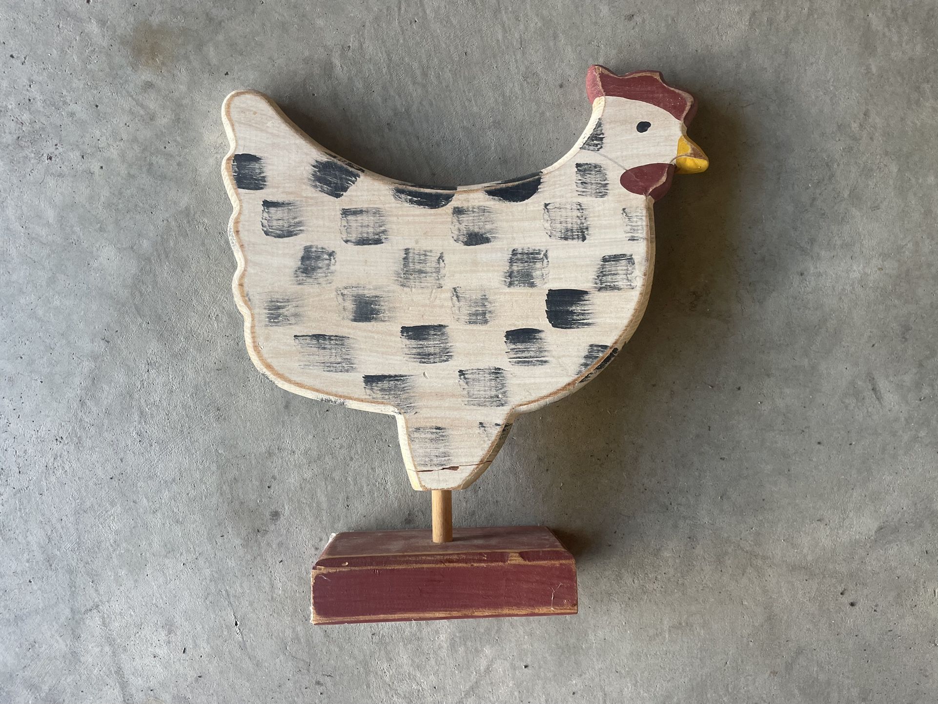 Quirky Wooden Handmade Chicken