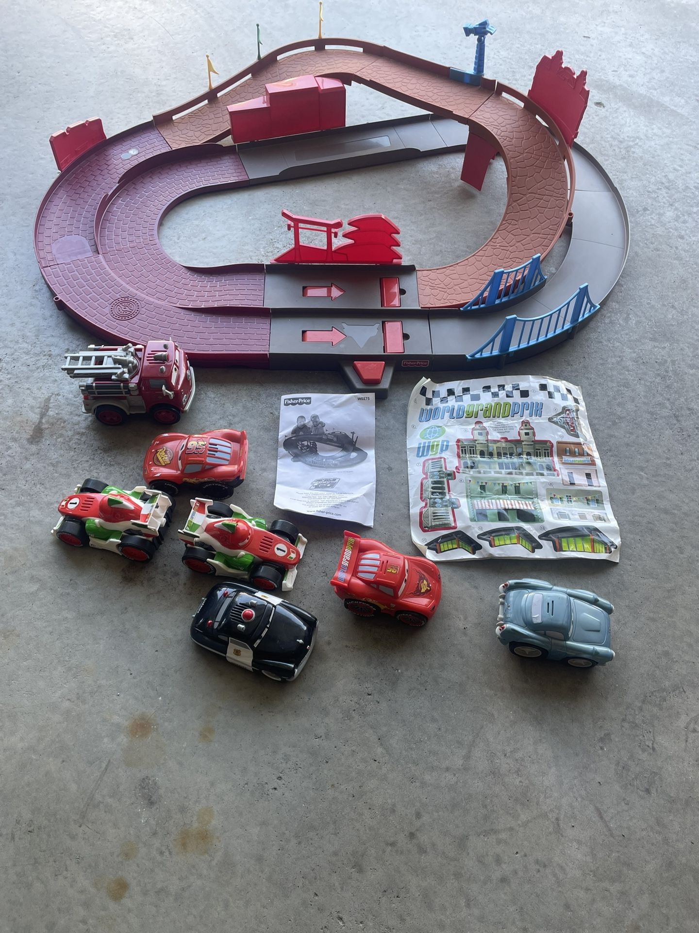 Vintage Fisher-Price Cars World Grand Prix Shake ‘N Go Playset