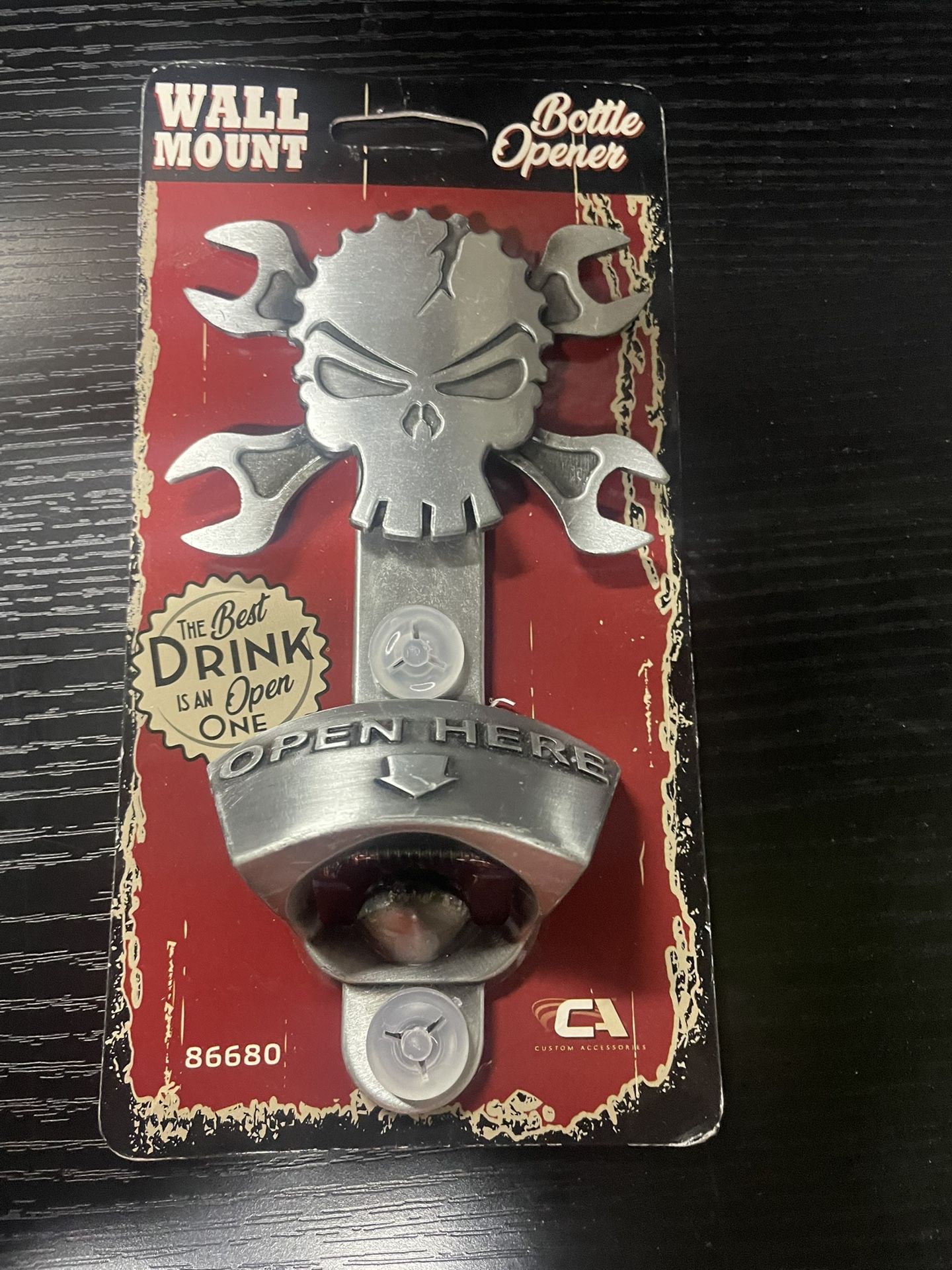 Silver Metal Skull Wrench Bottle Opener