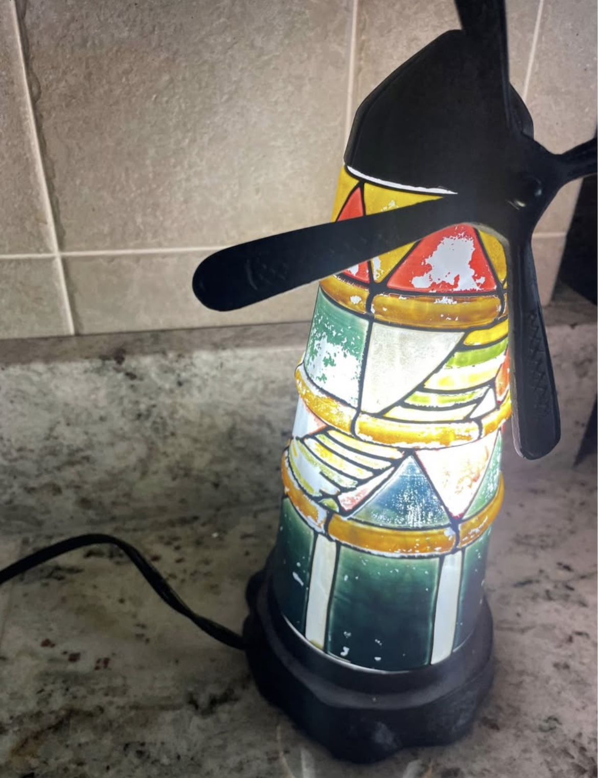 Vintage Cast Iron Lighthouse Night Light - Blinking, Steady On, - photo 2
