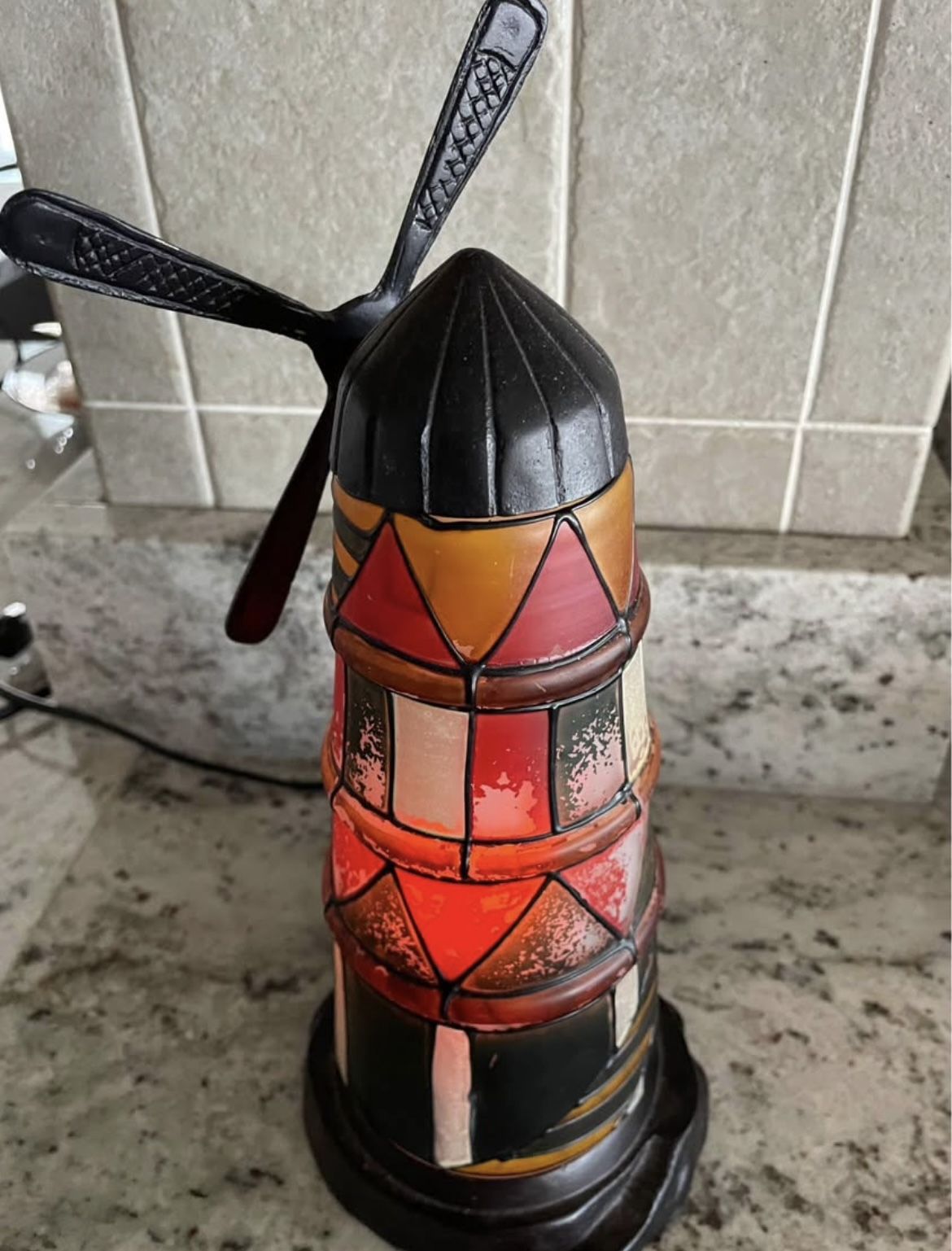 Vintage Cast Iron Lighthouse Night Light - Blinking, Steady On, - photo 4