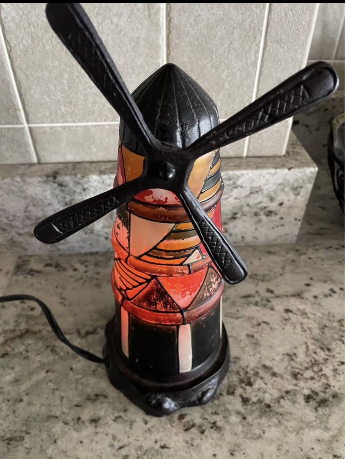 Vintage Cast Iron Lighthouse Night Light - Blinking, Steady On, - photo 5