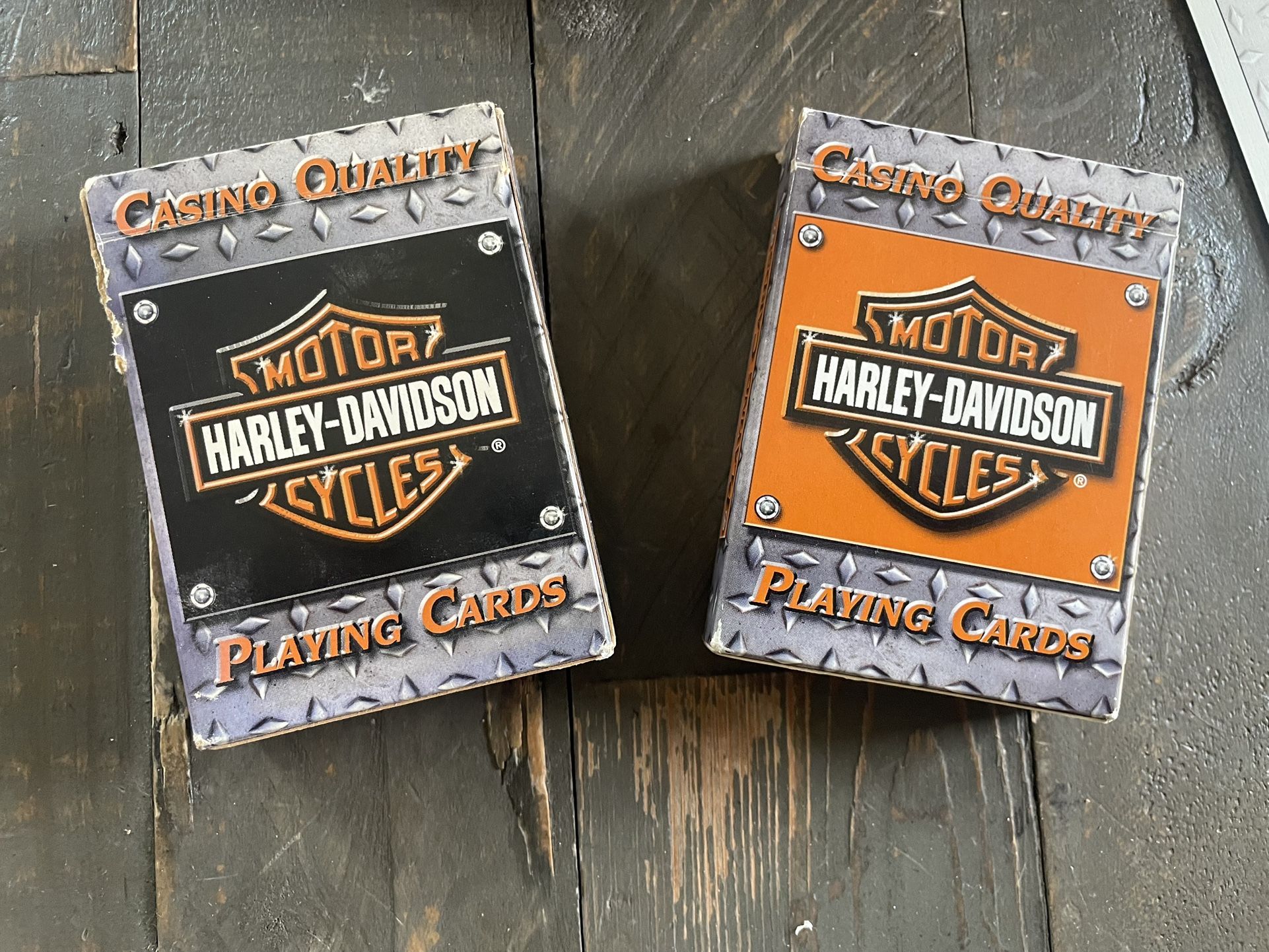 Vintage Harley Davidson Diamond Plate Tin w/ 2 Card Decks - photo 5
