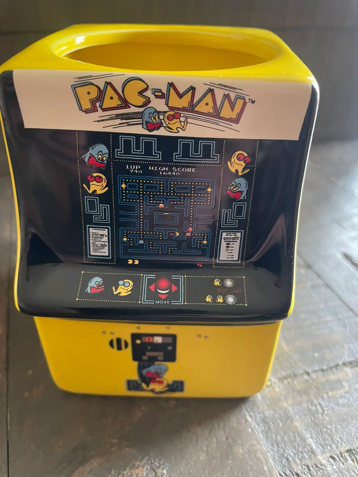 Vintage PAC-Man Ceramic Cup Mug - Excellent Condition