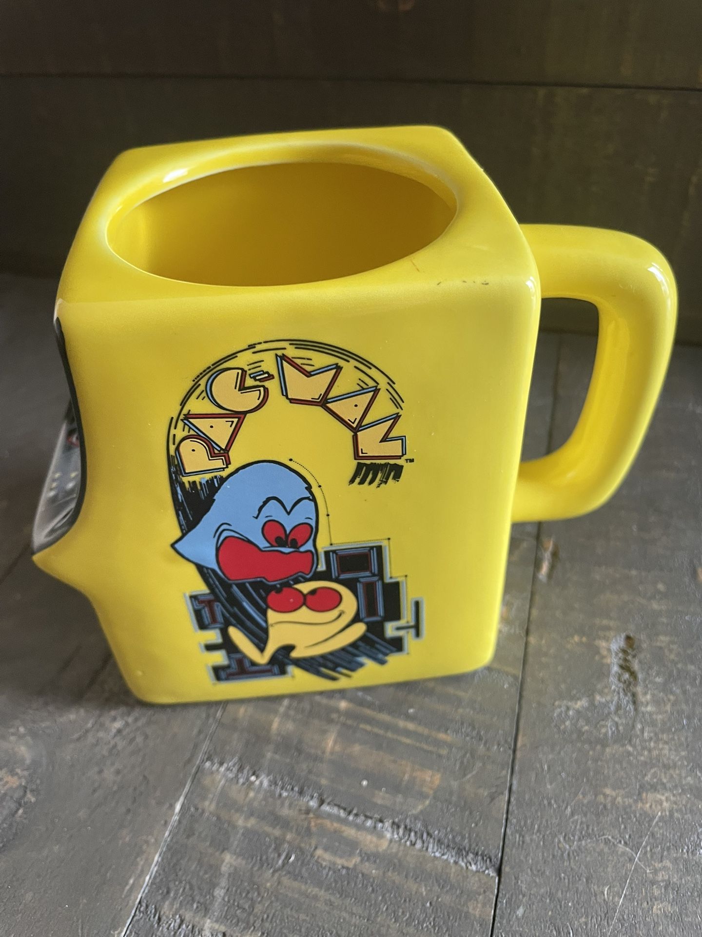 Vintage PAC-Man Ceramic Cup Mug - Excellent Condition - photo 2