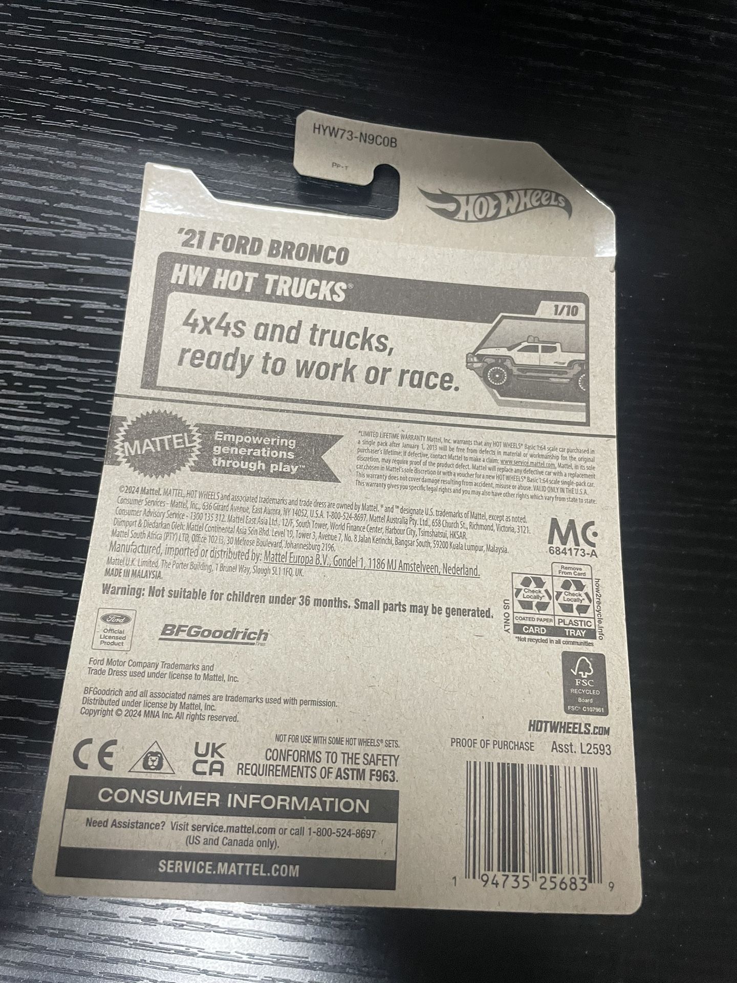 Hot Wheels 2021 Ford Bronco - Gray - HW Hot Trucks - photo 4