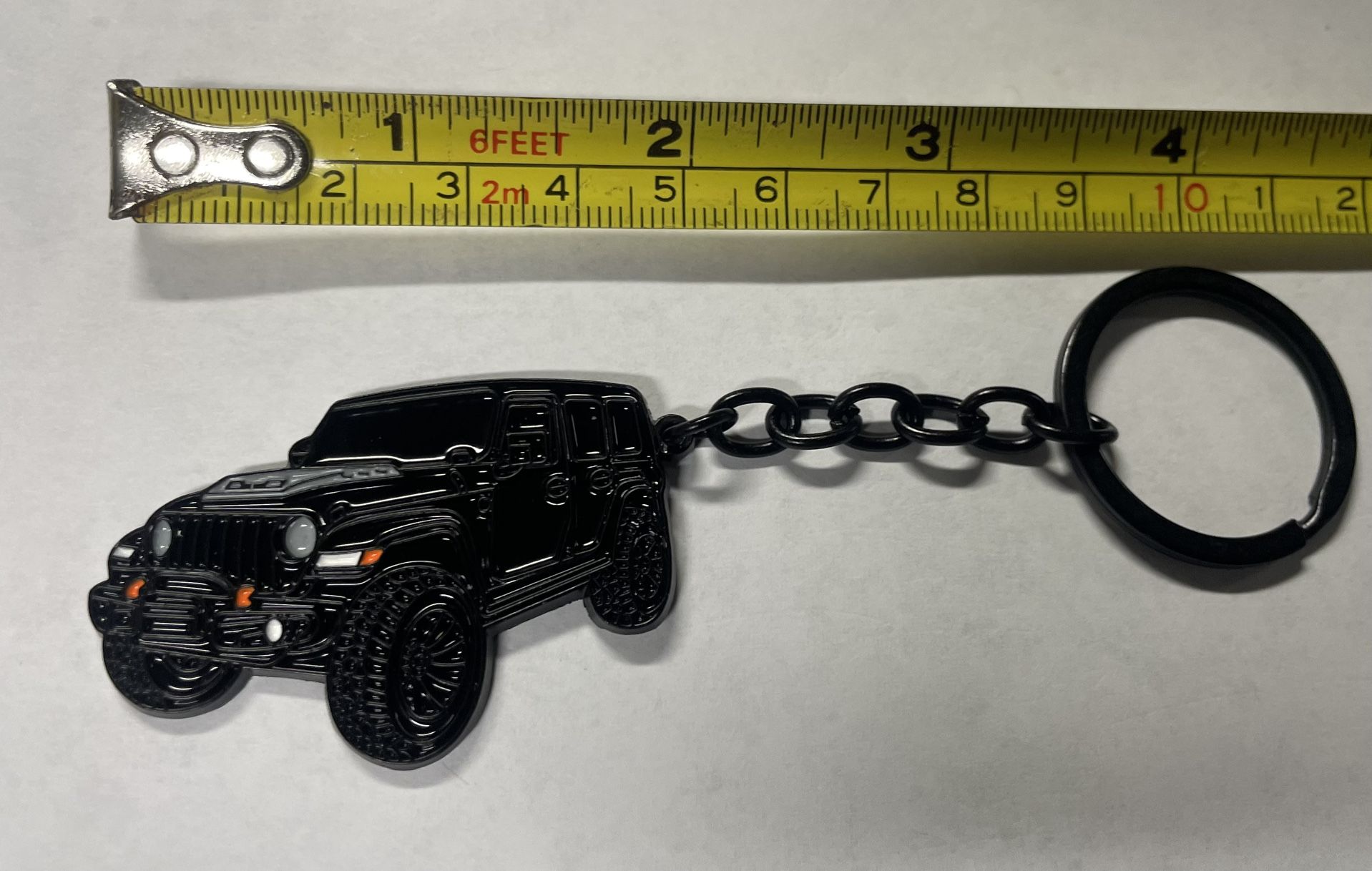 NEW - Metal Keychain For Jeep Wrangler - Black