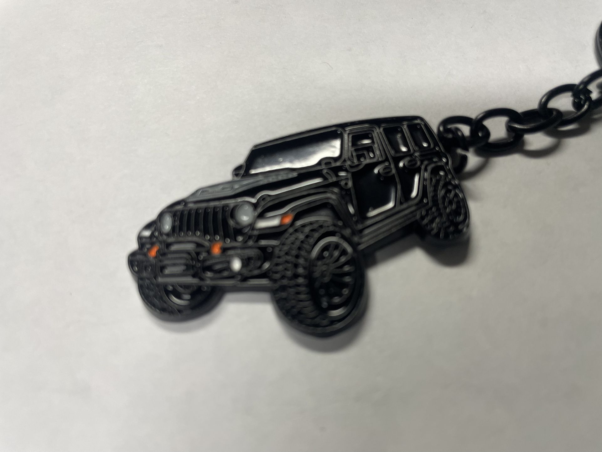 NEW - Metal Keychain For Jeep Wrangler - Black - photo 5