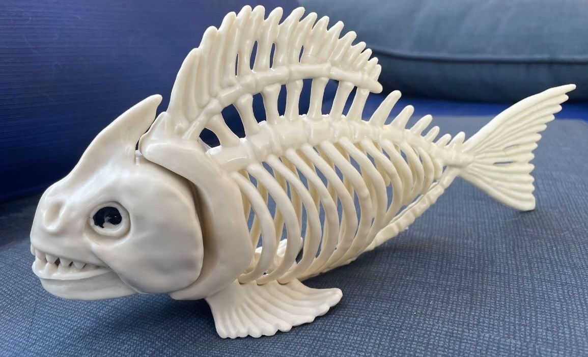 Skeleton Fish With Moveable Jaws - Halloween Decor - photo 4