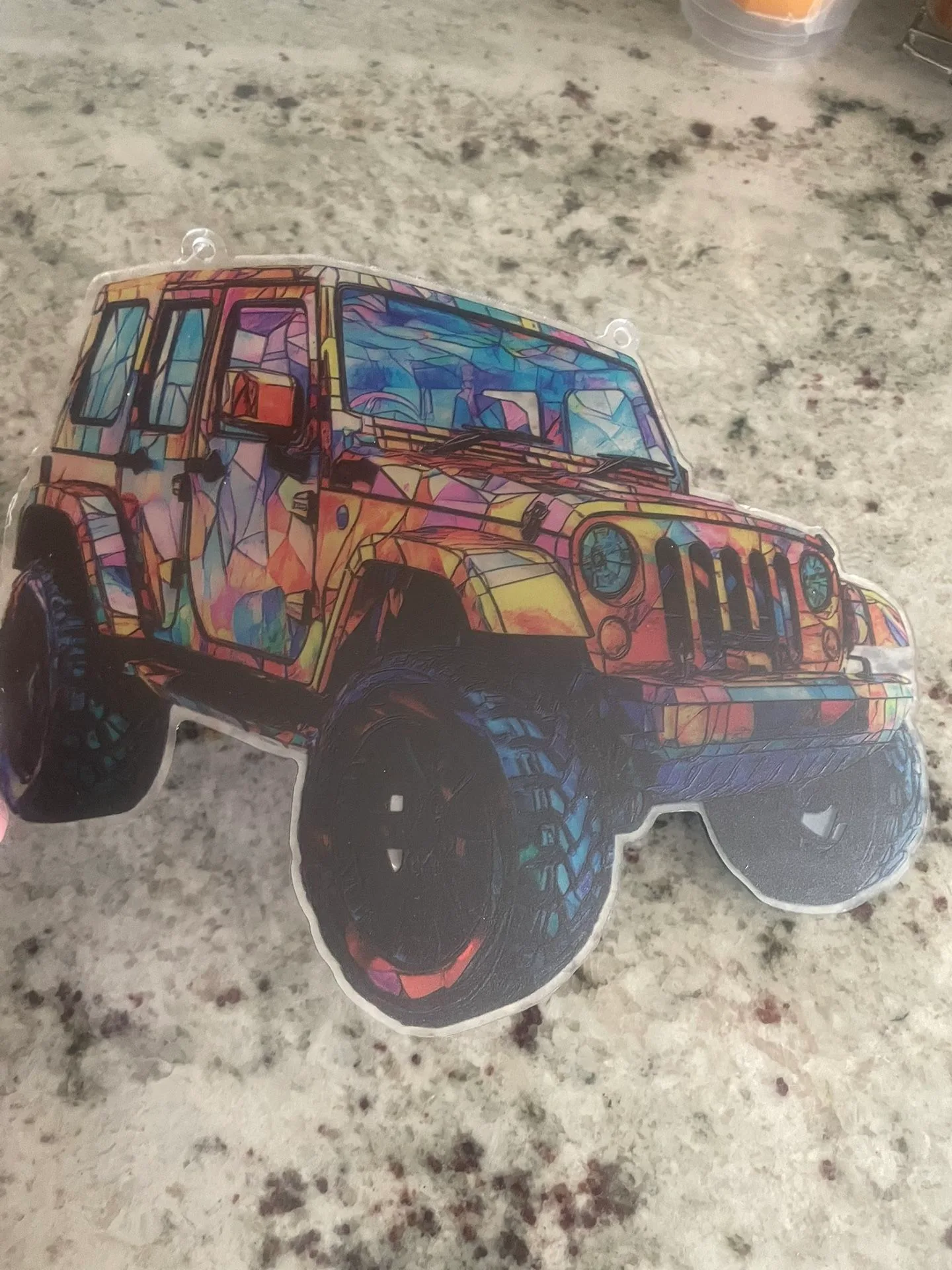 Acrylic Suncatcher For Jeep Wrangler Window Hanging