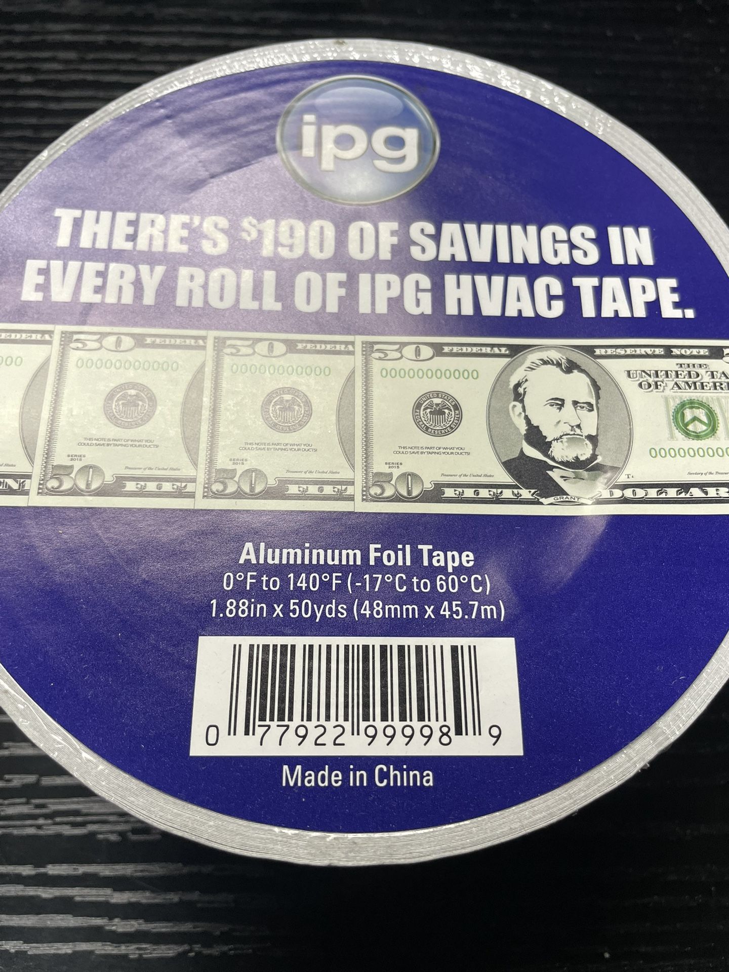 IPG Aluminum Foil HVAC Tape - 1.88" x 50 Yds - photo 2