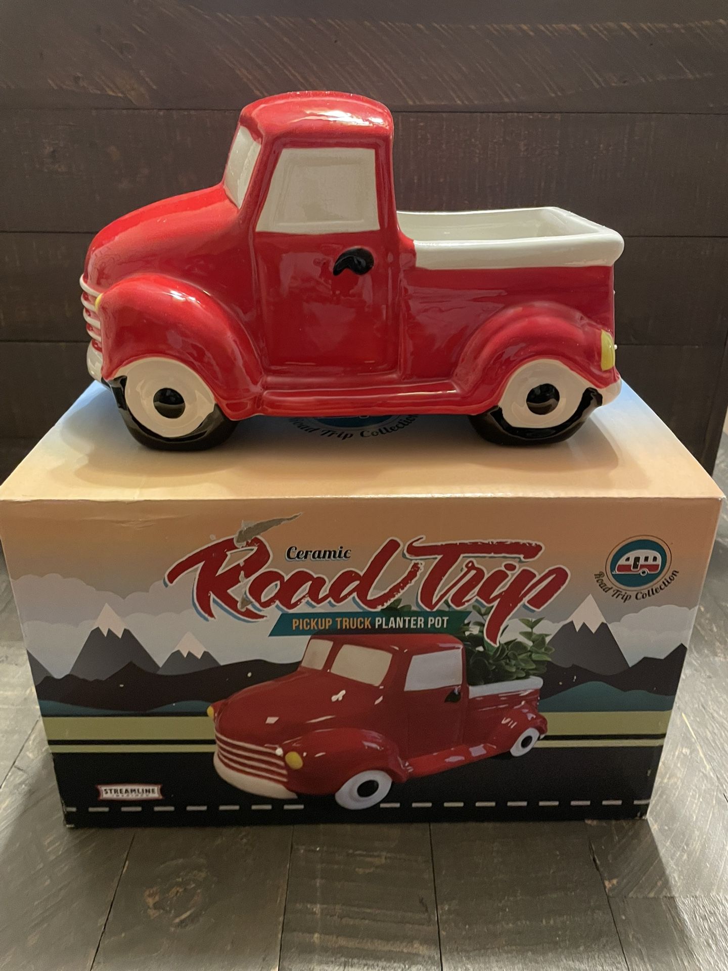 Collectible Road Trip Pickup Truck Planter Pot